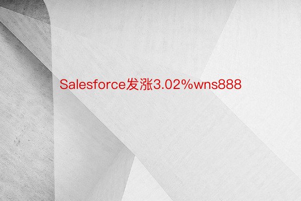 Salesforce发涨3.02%wns888
